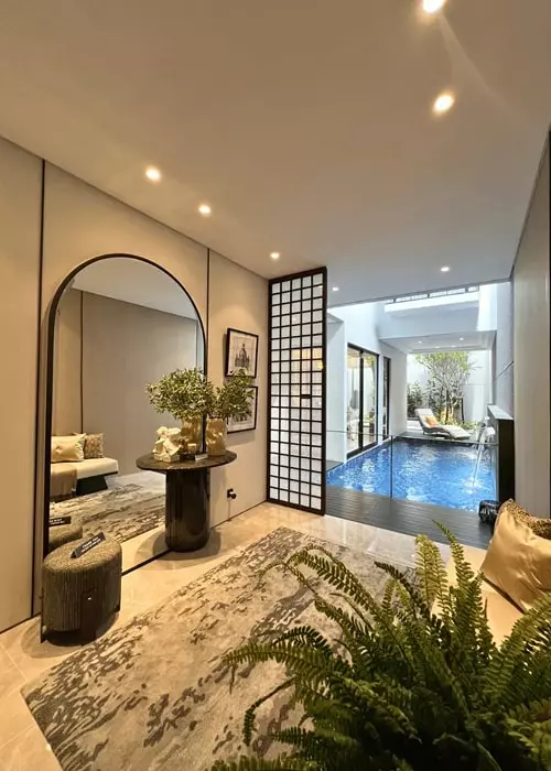 elegan interior klaster selenite
