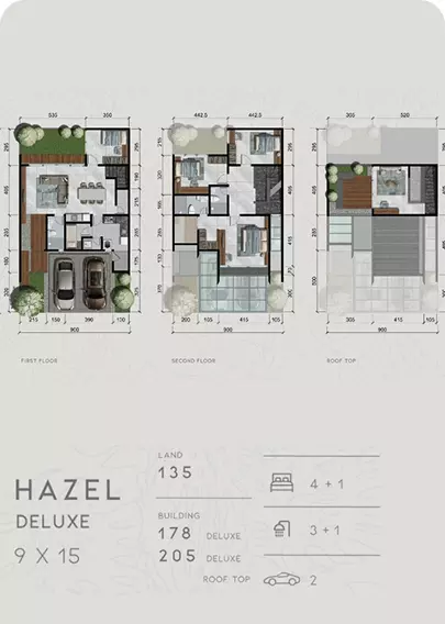 denah hazel citraland deluxe